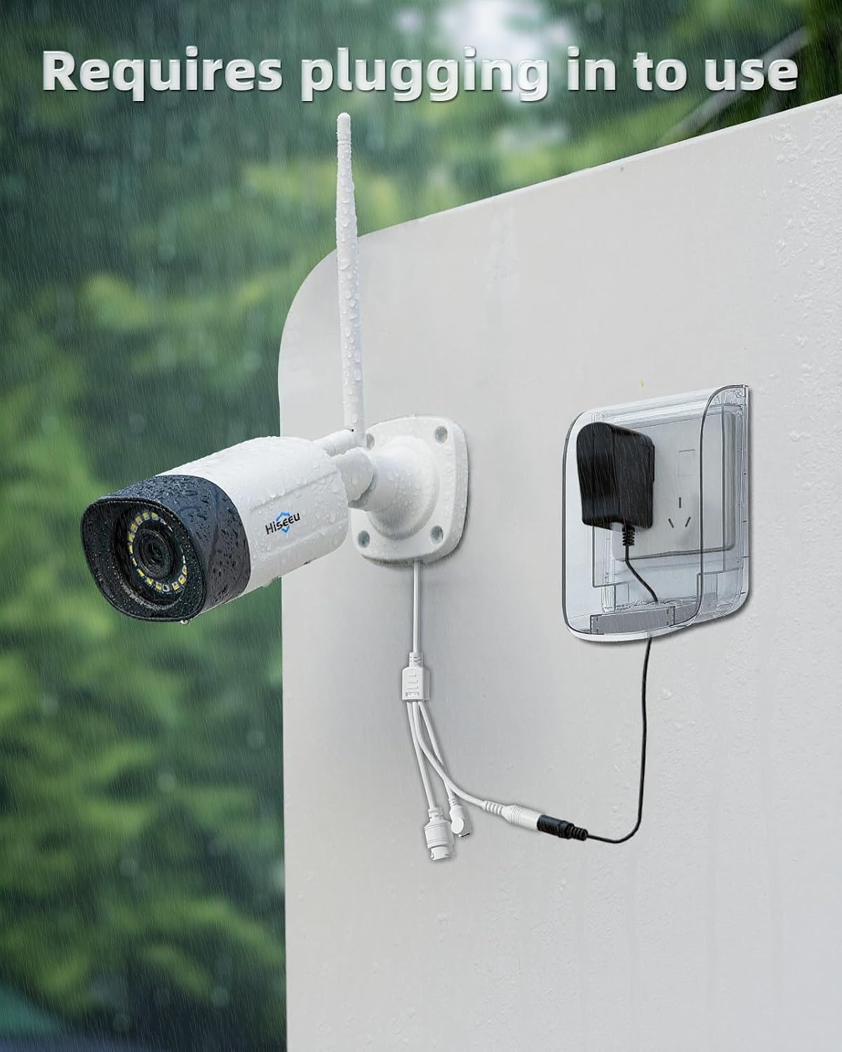 Hiseeu Sistema de cámara de seguridad inalámbrico al aire libre, cá...