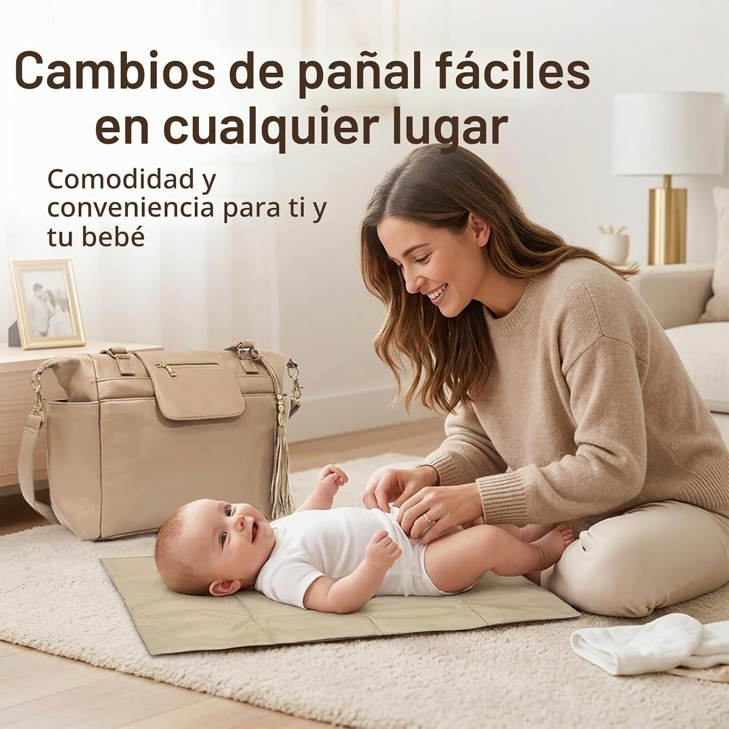 Omanmoli Bolsa de pañales Tote Bolso de pañales de cuero Mochila Bo...