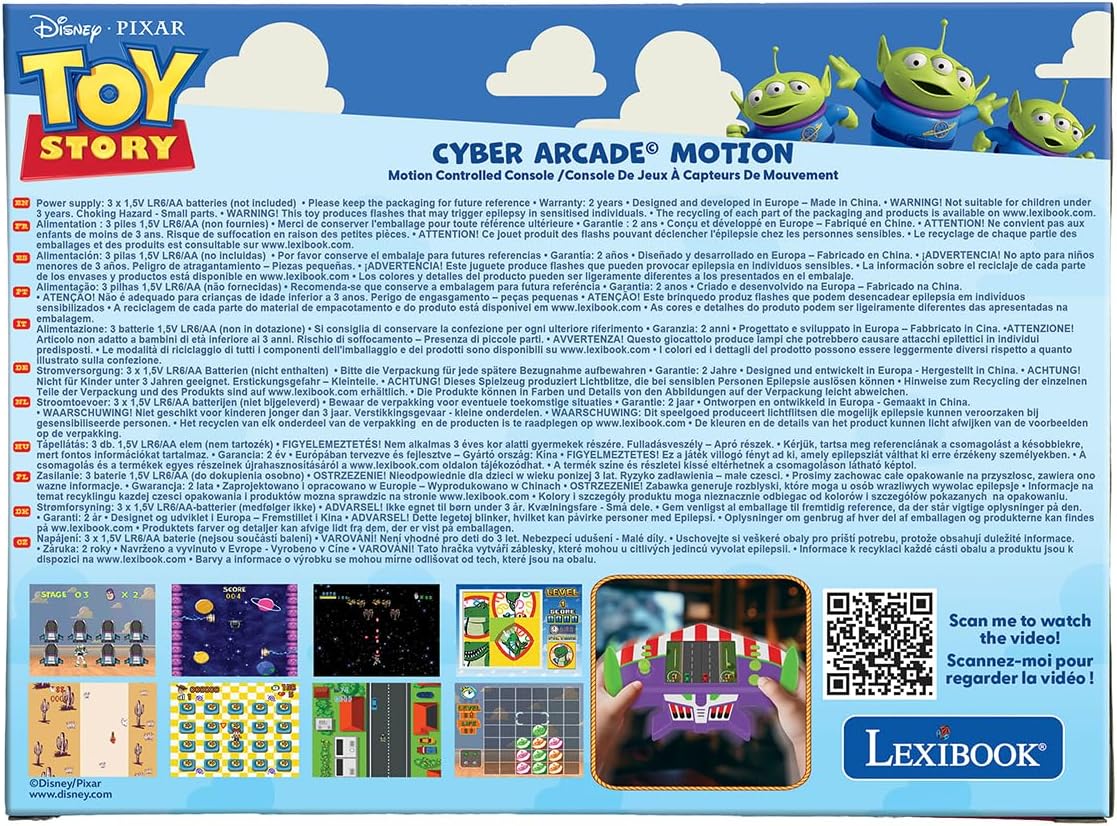 Lexibook, Consola de movimiento de Toy Story Cyber Arcade, JL3180TS...