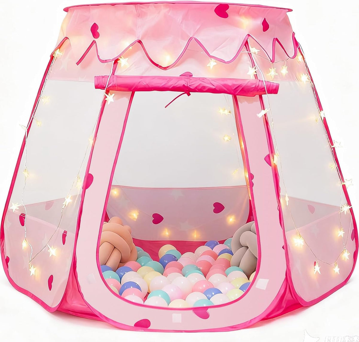 Crayline - Tienda de campaña desplegable de princesa con luz de est...
