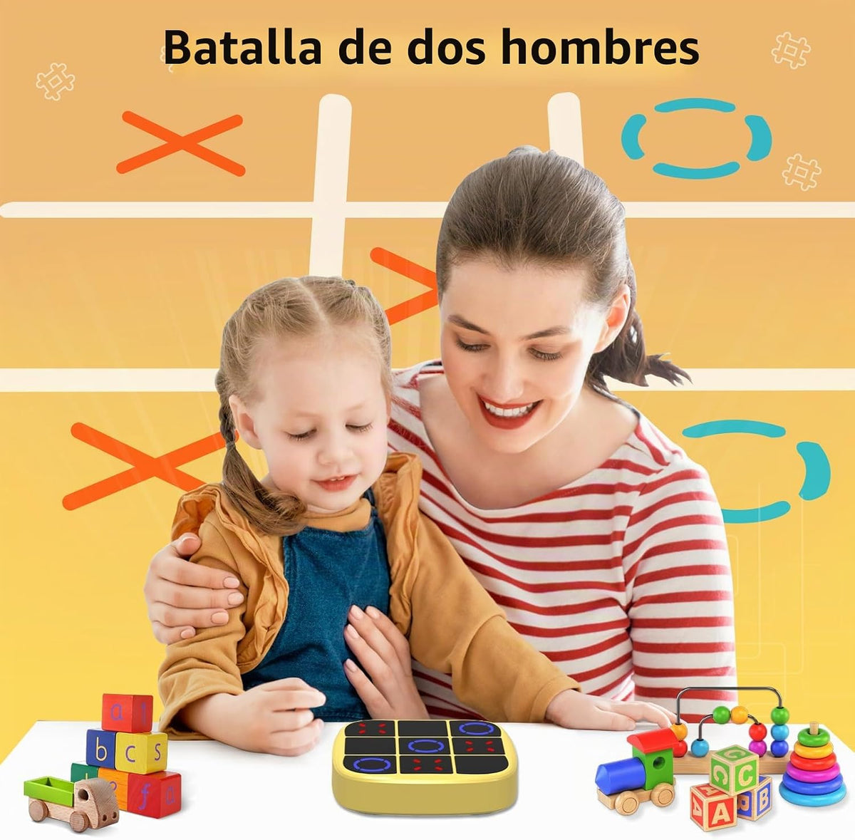 Juego de Tic-Tac-Toe Bolt, consola de juegos de rompecabezas portát...