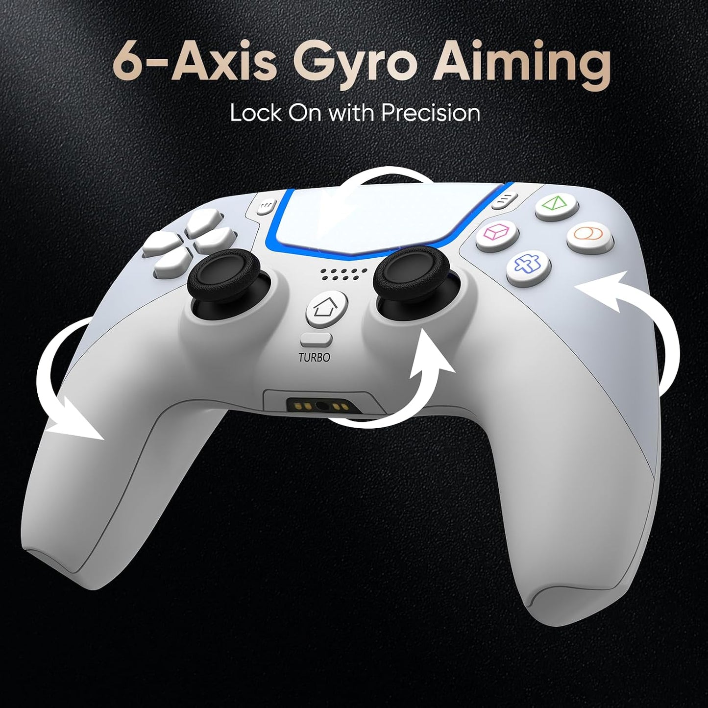 Controlador inalámbrico BETMI para PS5\/Pro\/Slim\/PC, Bluetooth, j...