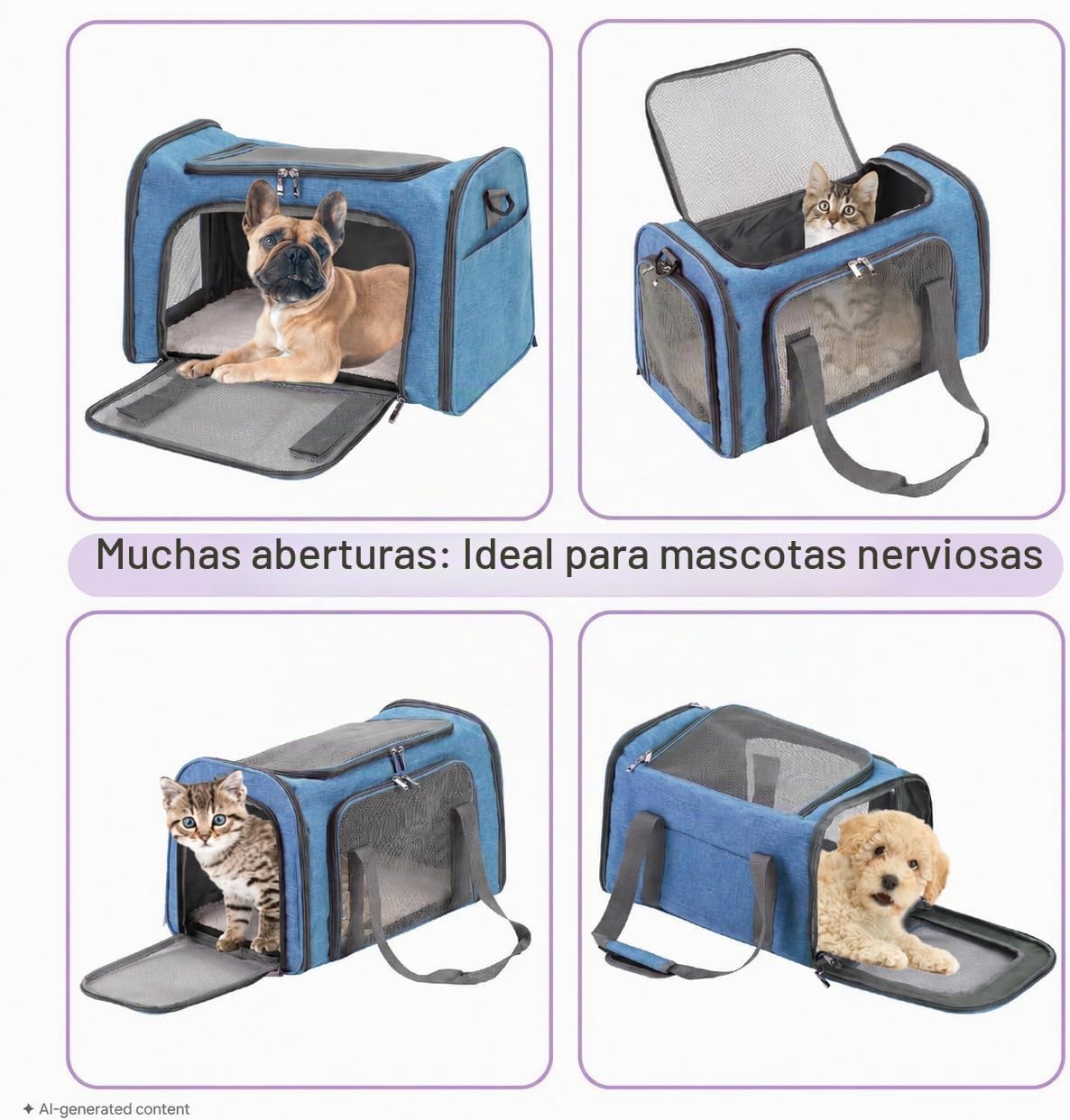 Mr. Pen Transportador de mascotas - Bolsa de transporte para gatos...