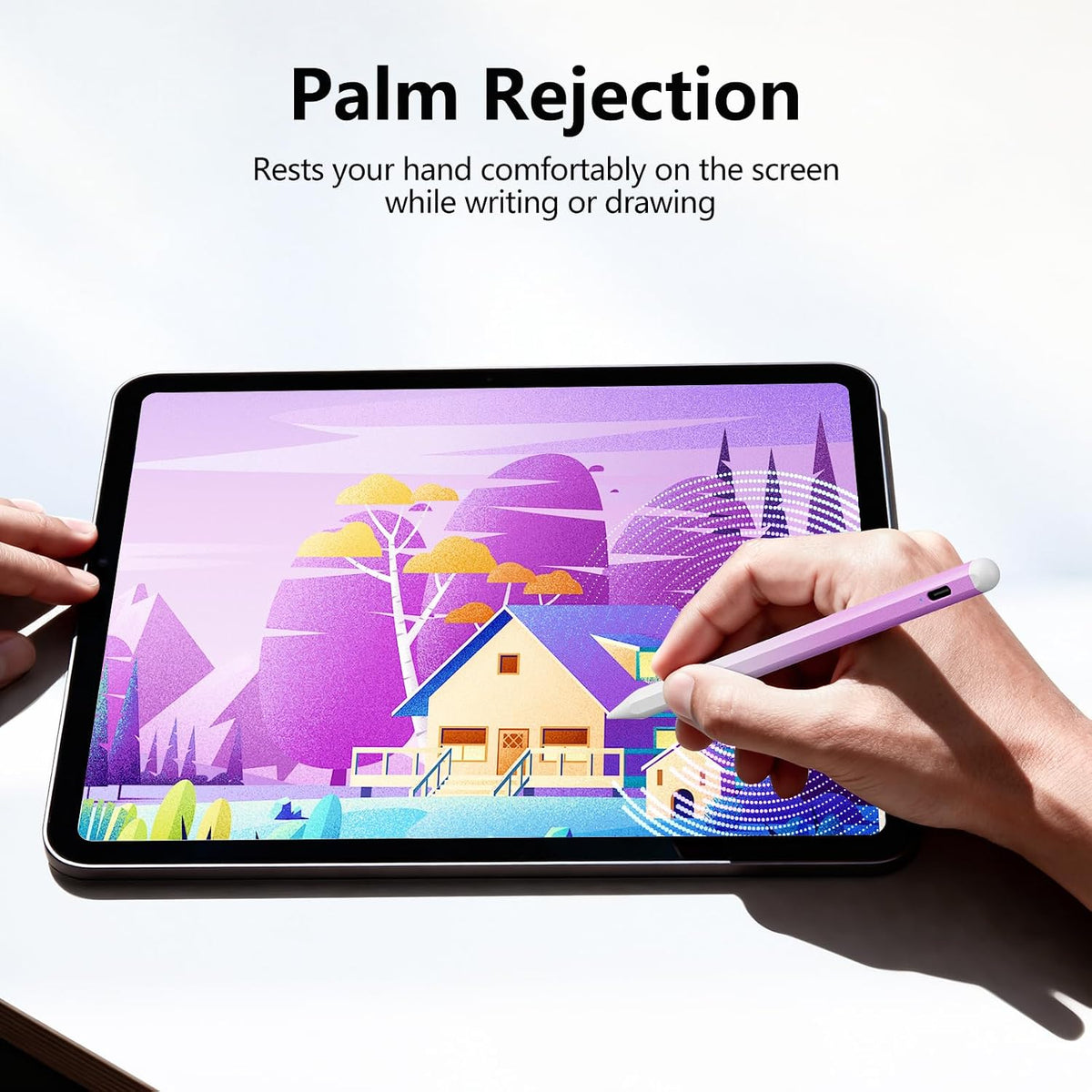 Lápiz óptico para iPad 6-11ª generación 2X carga rápida, rechazo de...
