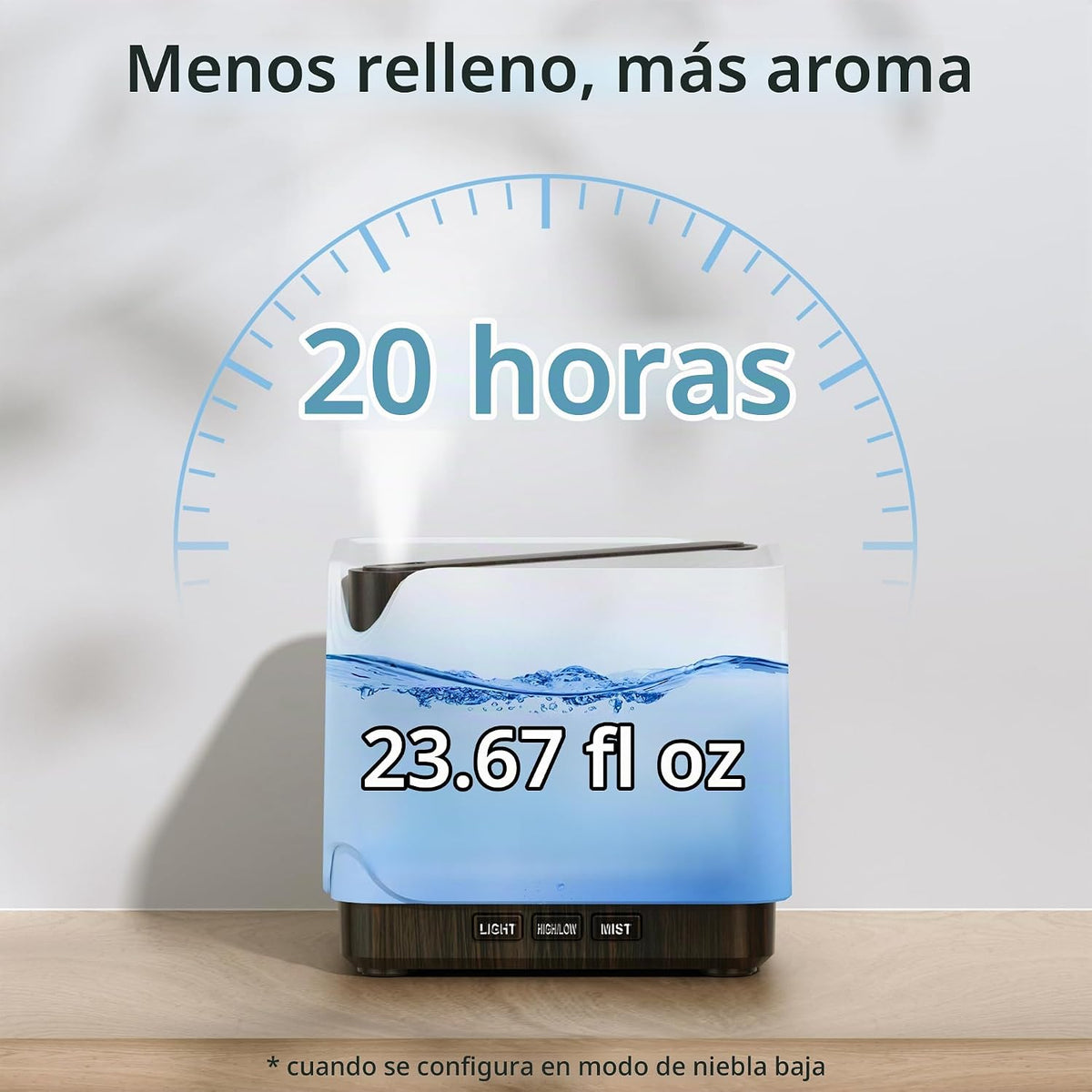 ASAKUKI Difusor de aceite esencial, humidificador ultrasónico multi...