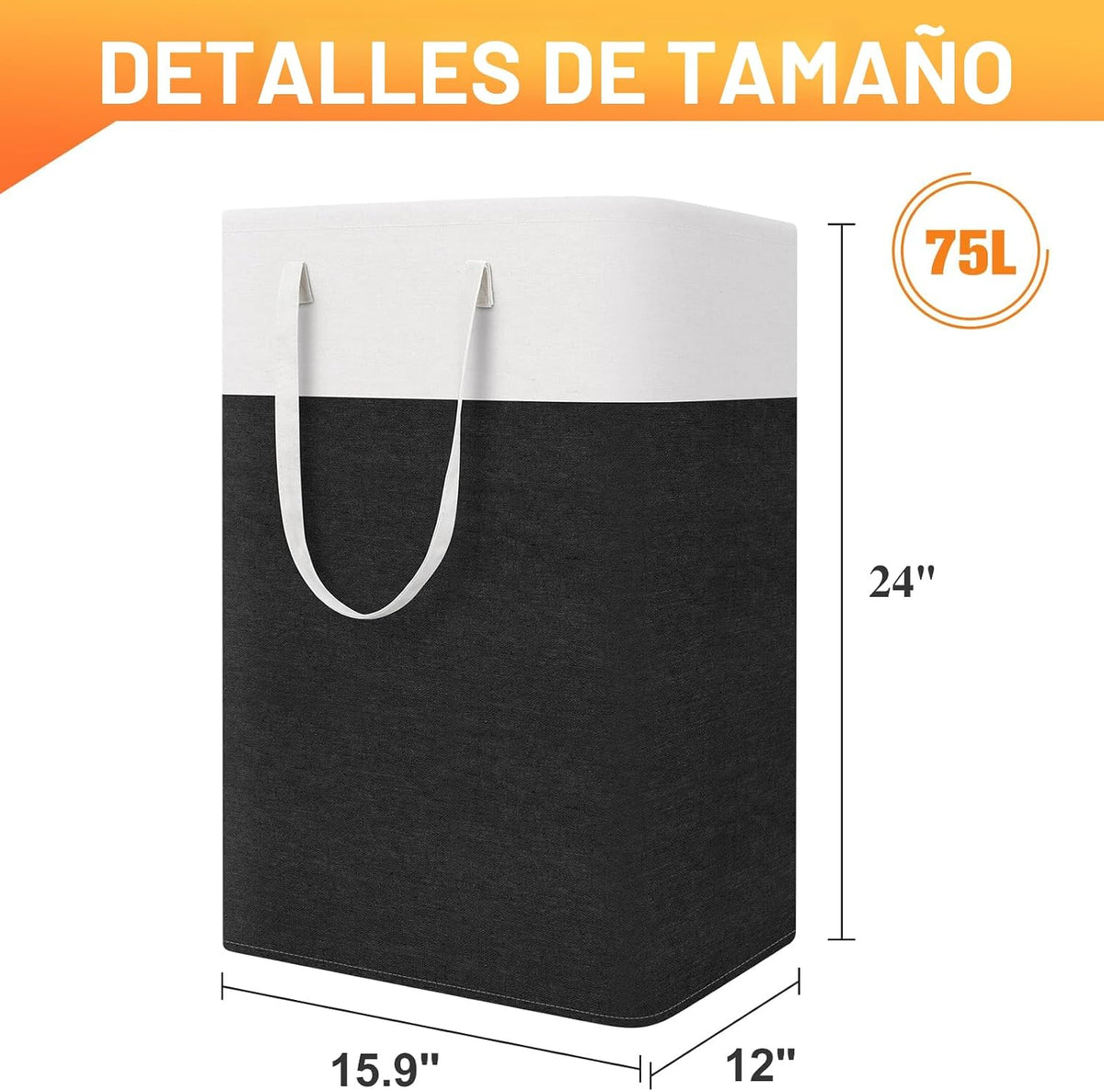TasticTotes cesta de lavandería de 3 paquetes, cesta de lavandería,...