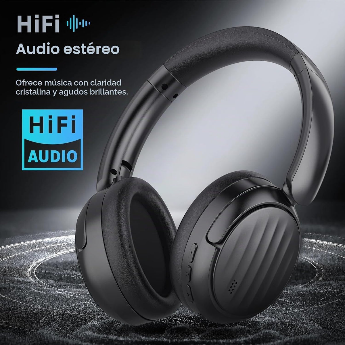 MMWOWARTS Auriculares Bluetooth, cancelación activa de ruido híbrid...