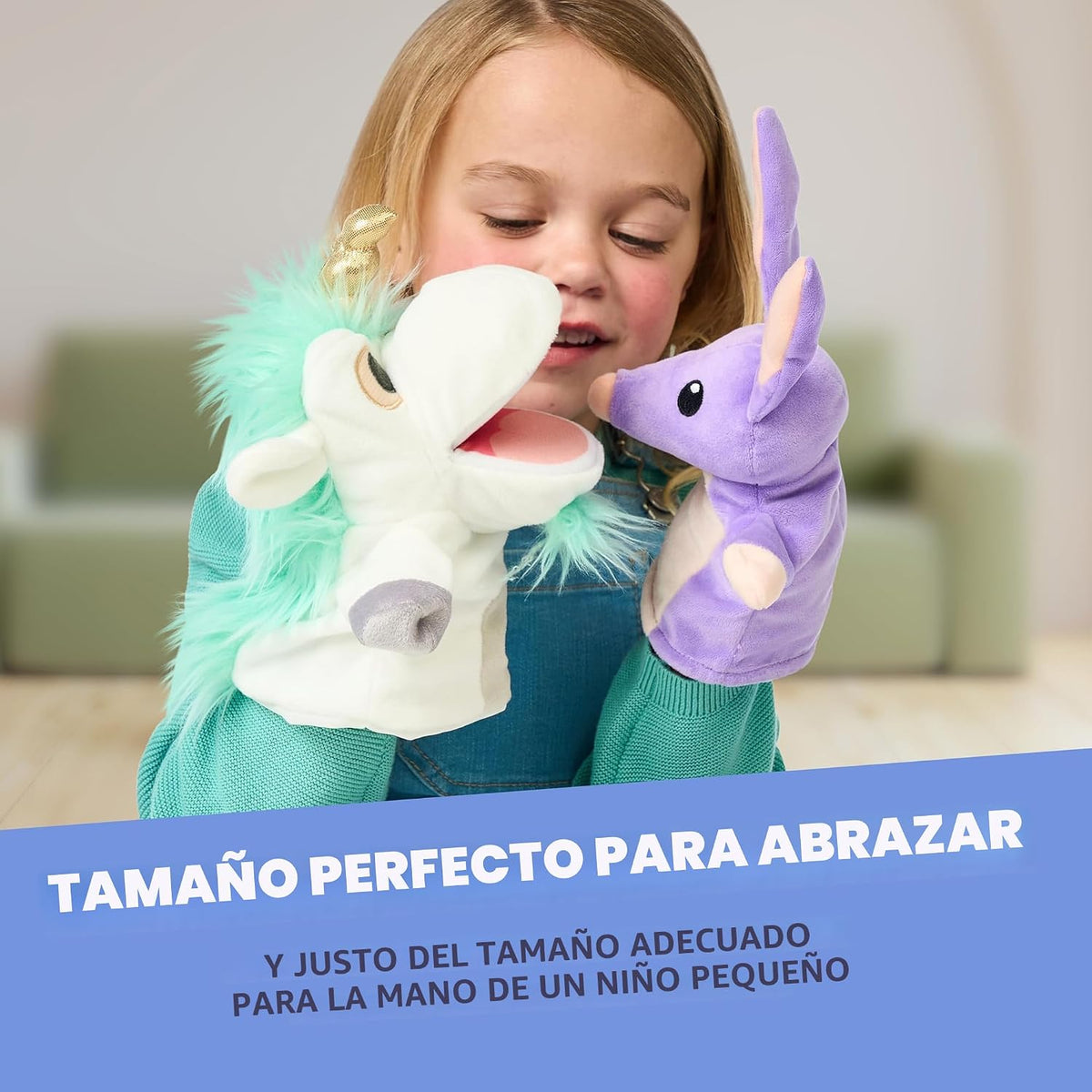 Bluey Unicorno y Bob Bilby - Pack de 2 títeres de mano de felpa \u2...