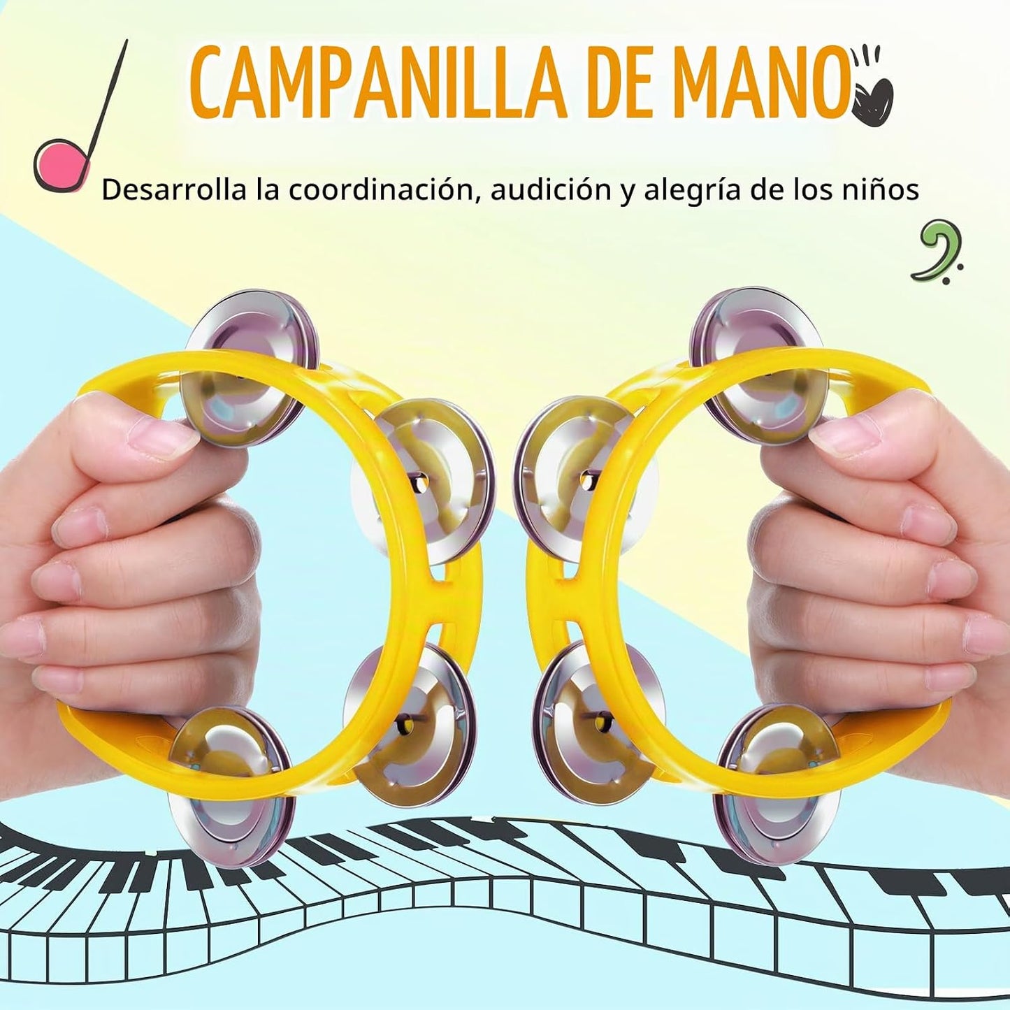 Boao 21 Piezas Pandereta Instrumento Musical para Adultos Pandereta...