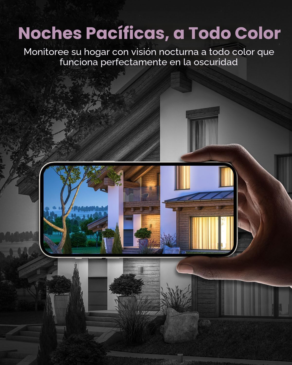 Cámara de seguridad Noorio B200 inalámbrica para exteriores magnéti...