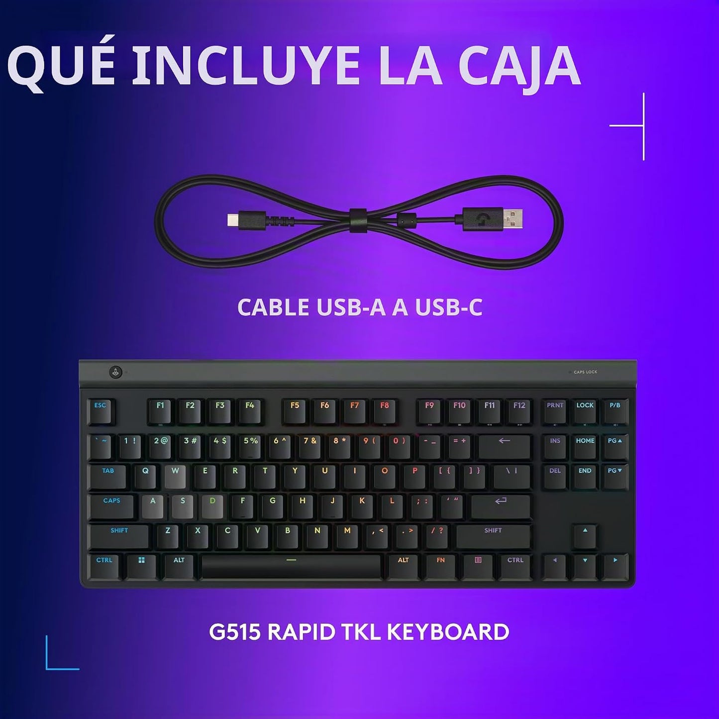 Logitech G Teclado para juegos con cable rápido 515 TKL (efecto sal...