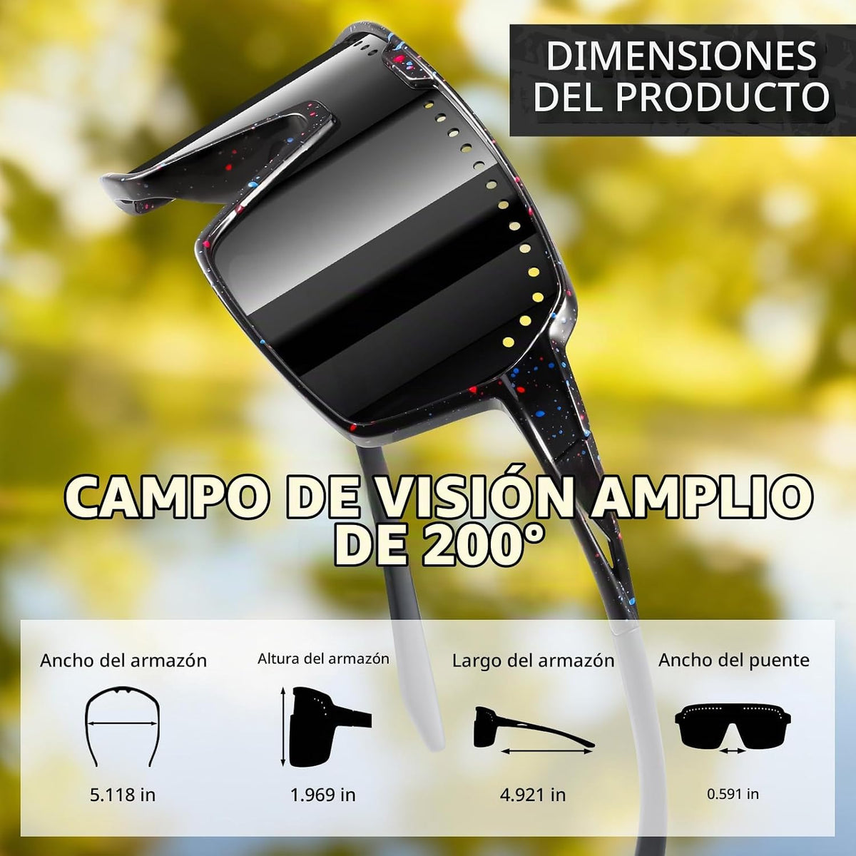 KUGUAOK Gafas de sol polarizadas deportivas para hombre y mujer, ga...