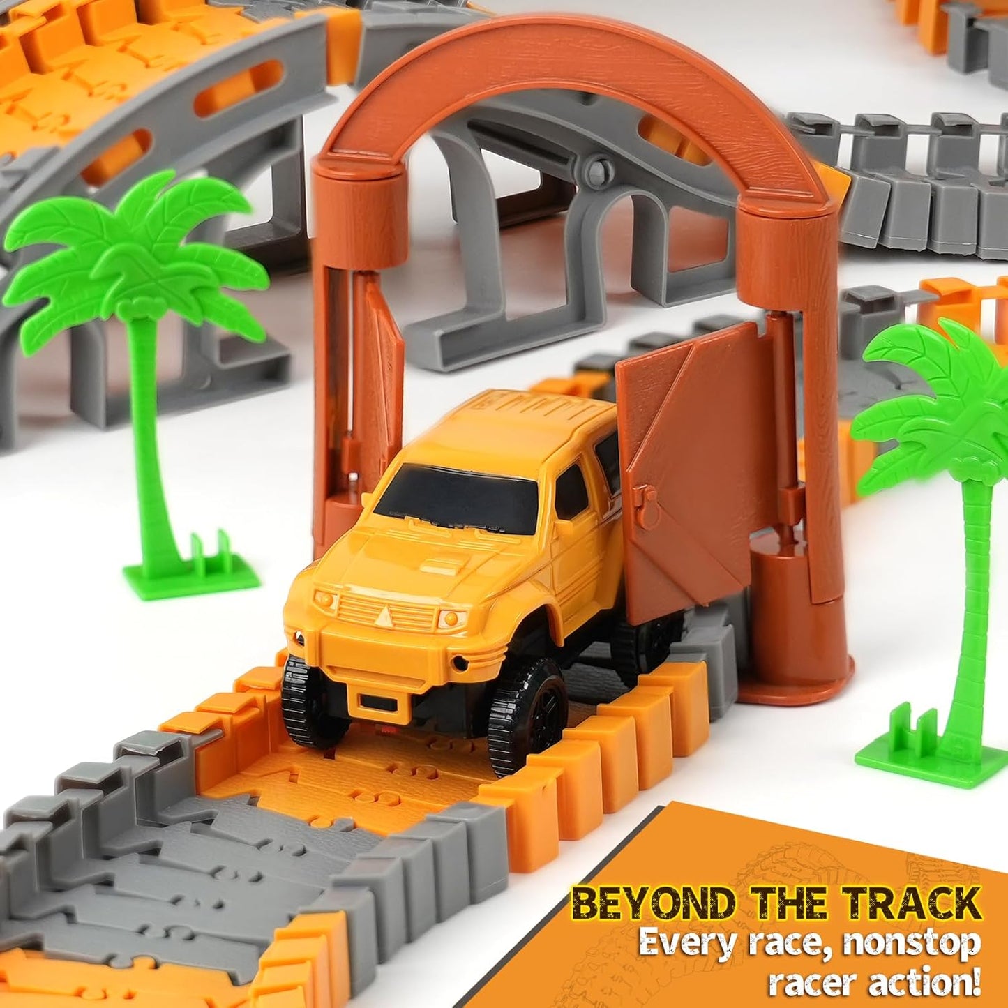 TGJH Accesorios de autos de carreras de construcción para niños, pa...