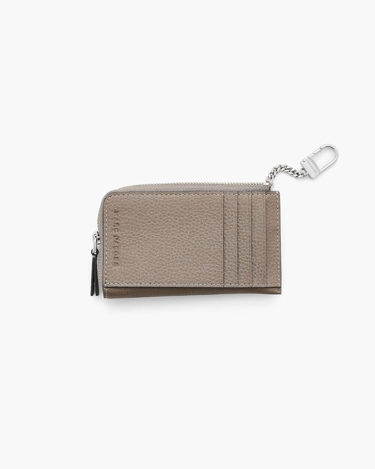Marc Jacobs Cartera mediana de piel con cremallera superior (cemento)