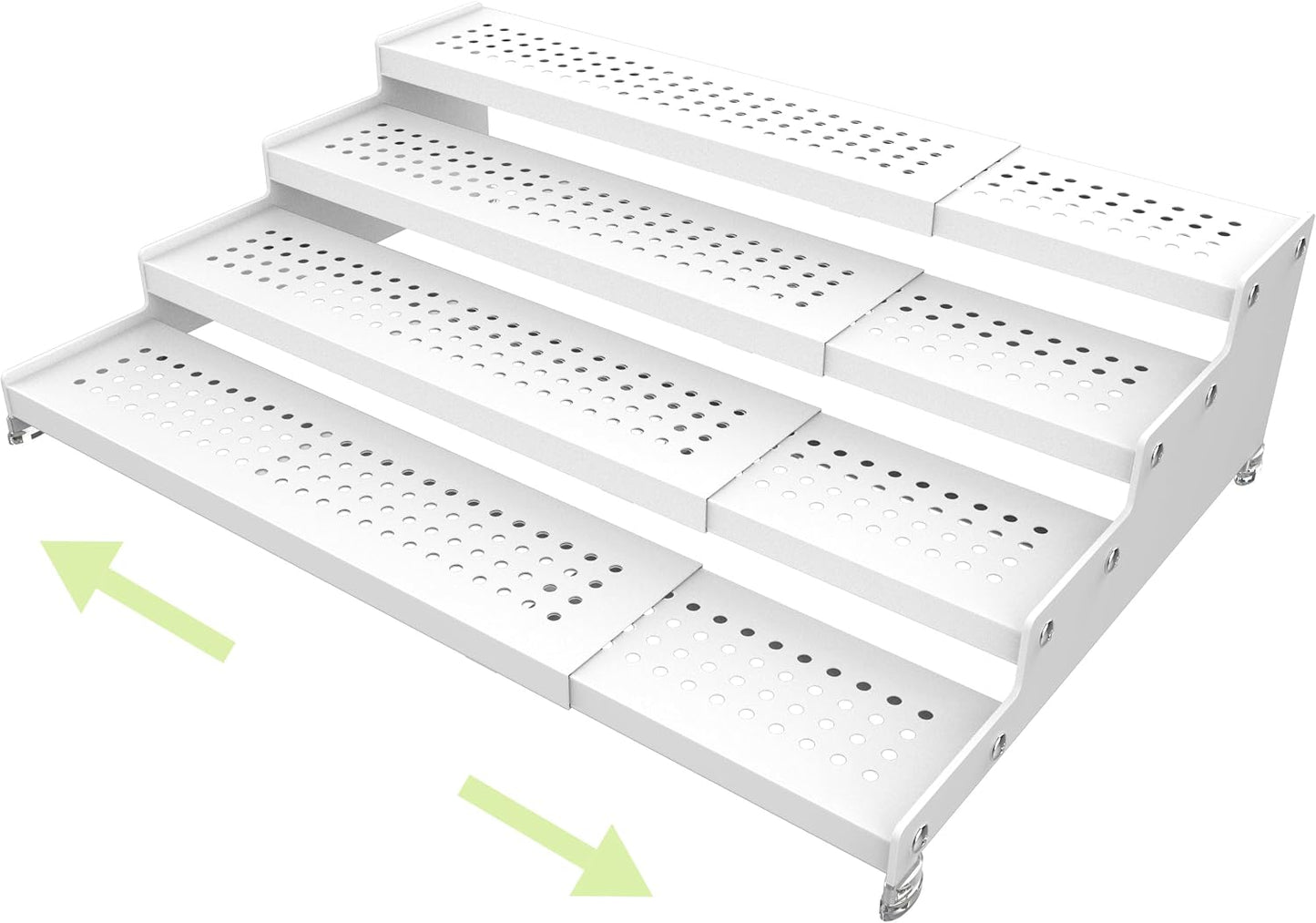 Zilvando Estante extensible de 4 niveles de metal para especias, co...