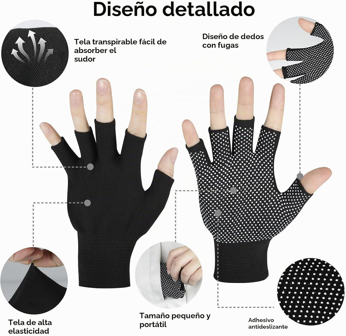 KkaFFe Guantes de trabajo ligeros para hombres y mujeres con medio...