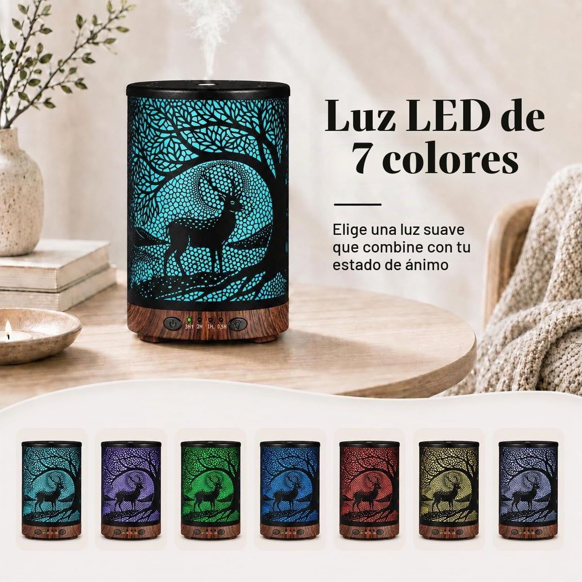 Difusor de aceite esencial, difusor de aromaterapia de 4.1 fl oz co...