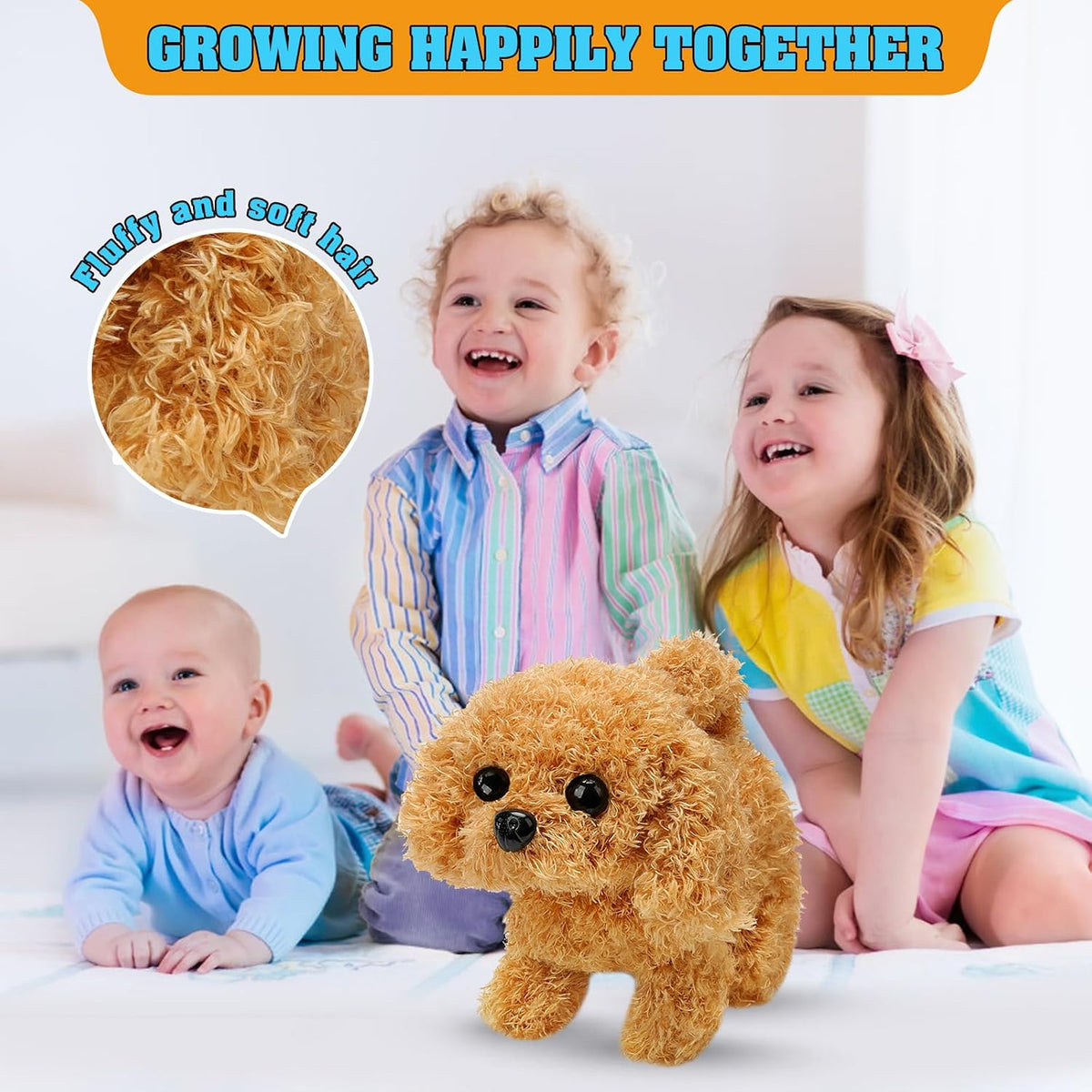 KSABVAIA Juguete de Peluche Cachorro Electrónico Interactivo - Cami...