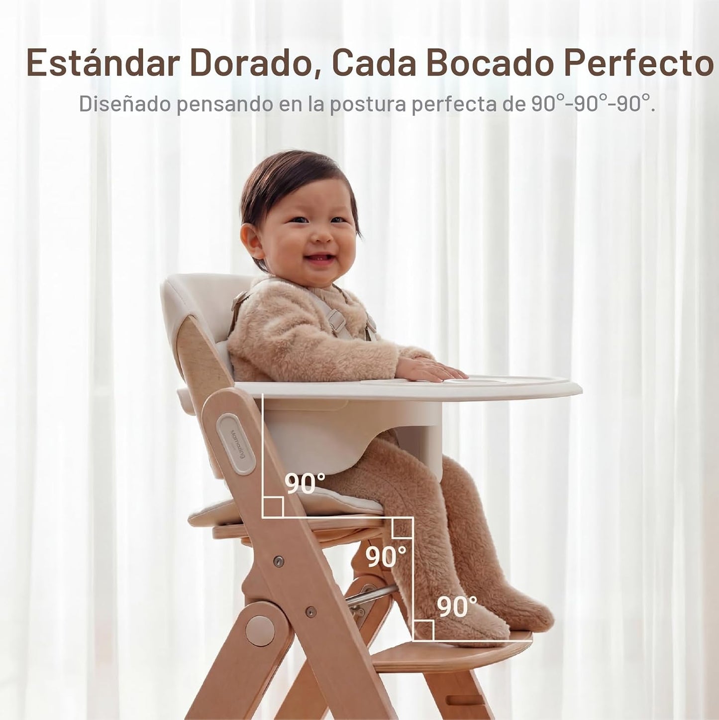 Mamazing GrowPod Pro - Silla alta de madera para bebés de 6 meses a...