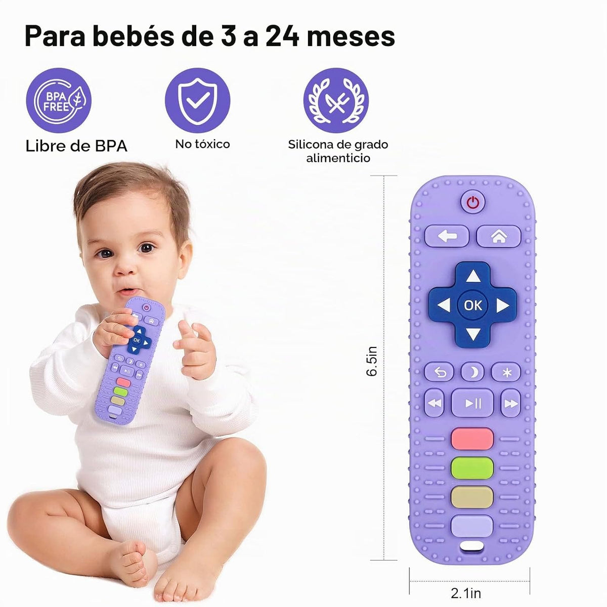 Chuya Juguete de silicona para la dentición del bebé, juguete para...