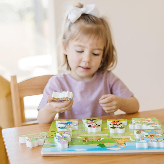 Melissa &amp; Doug Disney Mickey Mouse - Rompecabezas de madera gru...