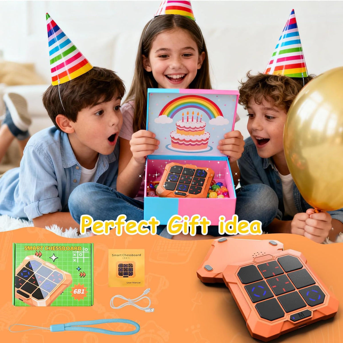VDPDO Juego de Tic Tac Toe, Juego Electrónico 6 en 1 Tic Tac Toe co...