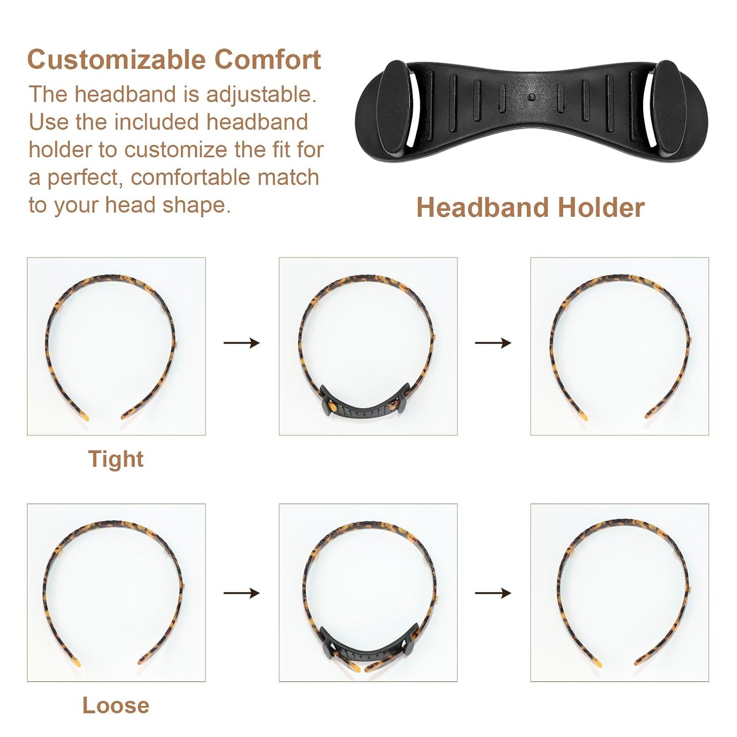 KOVOLITU Paquete de 3 diademas para gafas, sin dolor de cabeza, ant...