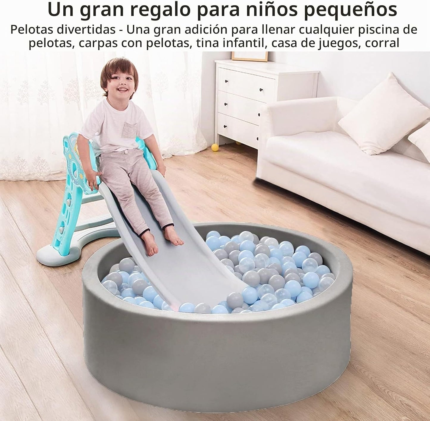 Heopeis - Paquete de 100, 200, 500 pelotas para alberca de bolas, s...