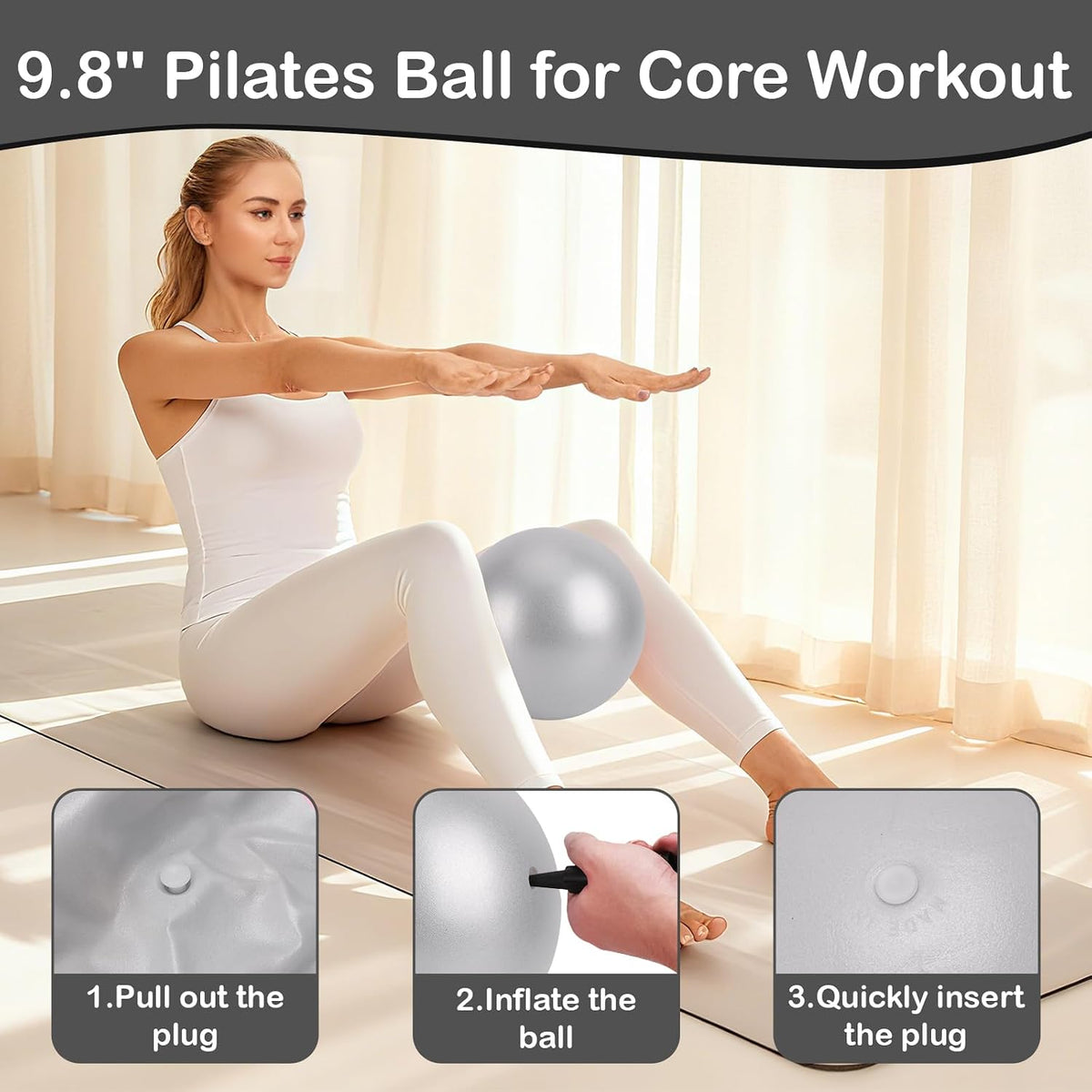 Hoedia Kit de Pilates de 17 Piezas para Mujeres, Equipo de Pilates...