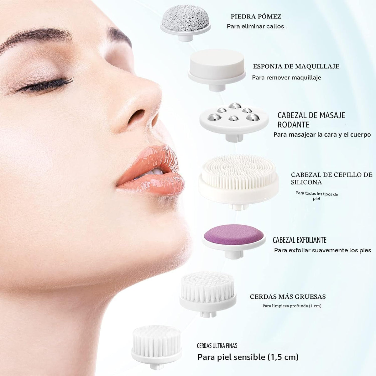 COSLUS Cepillo de Limpieza Facial Exfoliador Facial de Silicona: Di...