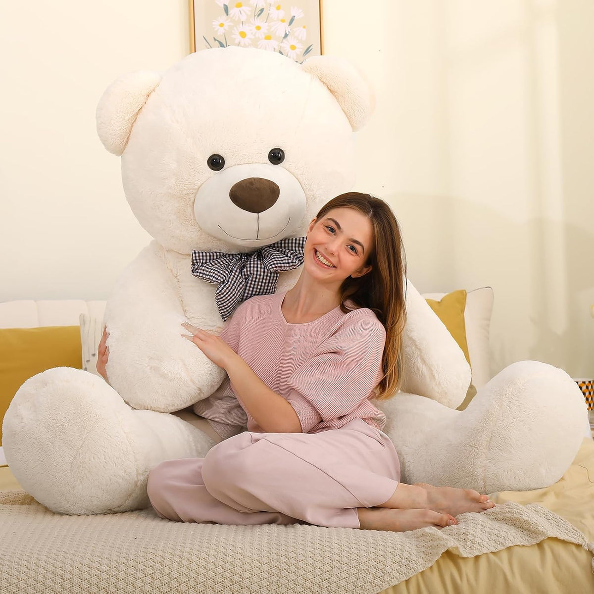 MaoGoLan Oso de peluche gigante blanco animal de peluche de 6 pies,...