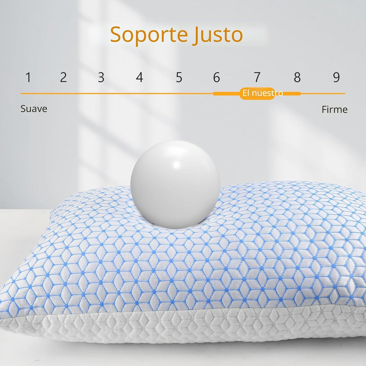 Love Attitude Juego de 2 almohadas tamaño Queen, almohadas de espum...