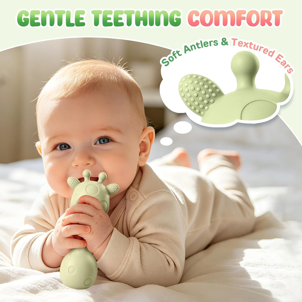 Juguetes para la dentición del bebé 3-6 6-12 meses, juguetes sonaje...