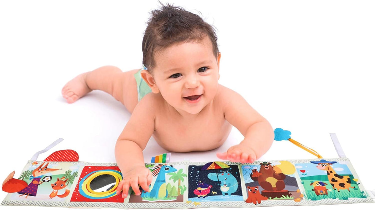 bebe mondo Juguete de espejo para el tiempo de barriga en blanco y...