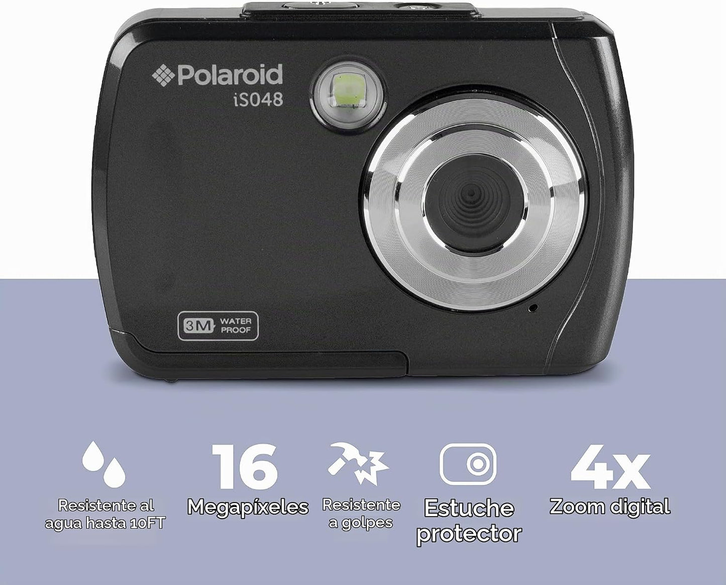 Polaroid IS048 Cámara digital - Pequeña cámara de acción portátil p...