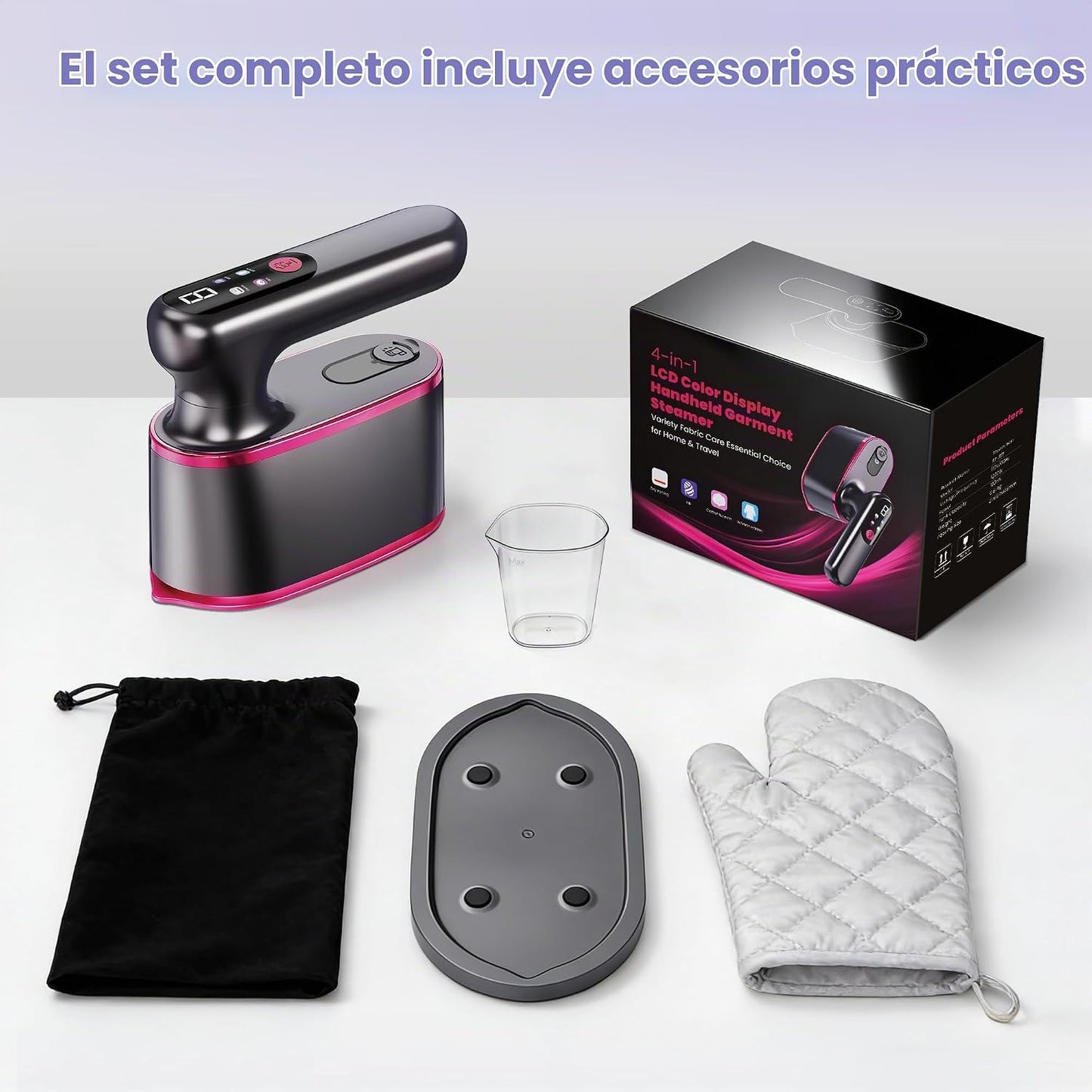 WISHBAY Vaporizador portátil de viaje de mano para ropa, vaporizado...