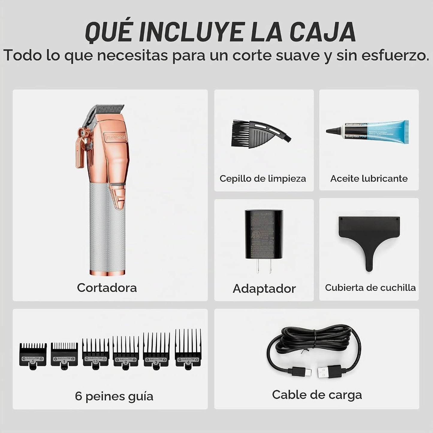 BaBylissPRO FX+ - Cortapelos profesionales para barba para hombres,...