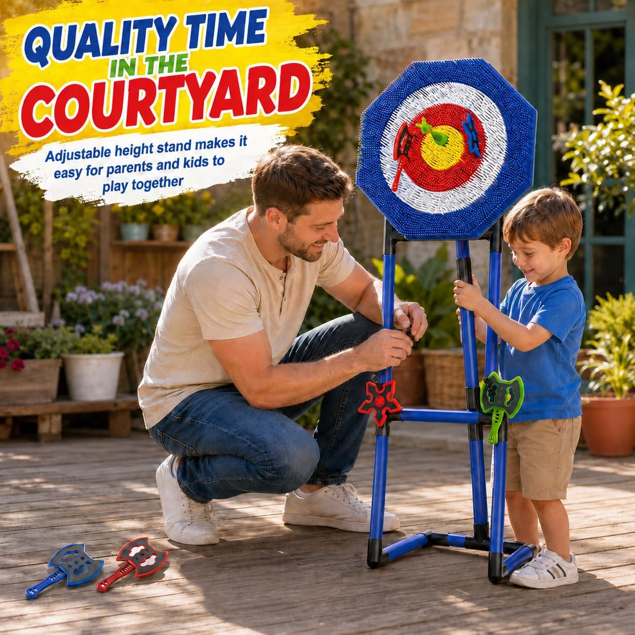 Joysweetoy Juego de lanzamiento de hachas para patio trasero: juego...