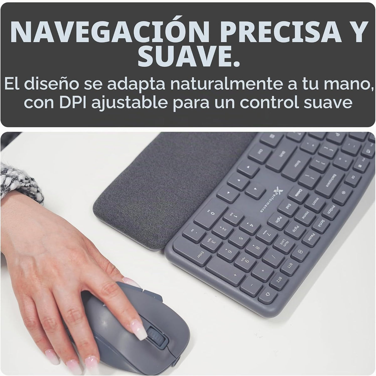 X9 Split Teclado Ergonómico y Ratón Inalámbrico Combo - Escribe Cóm...