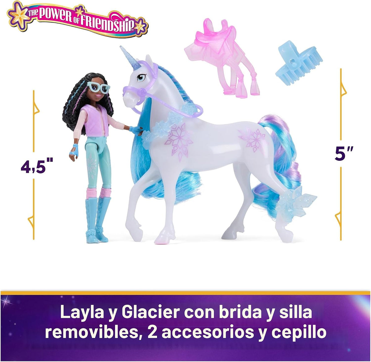 Unicorn Academy, set de poder de la amistad de Layla y Glacier con...