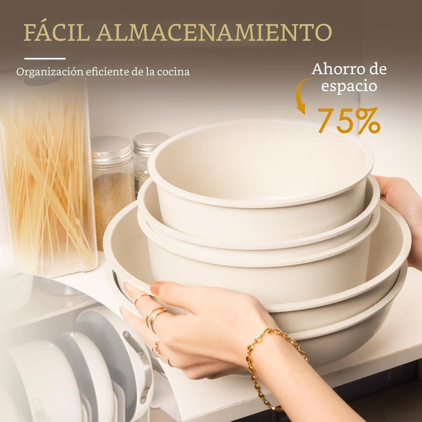 Astercook - Juego de utensilios de cocina de cerámica antiadherente...