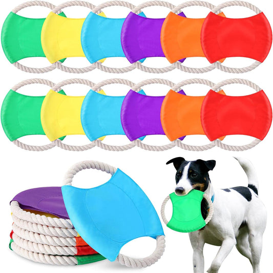 36 piezas de juguetes de cuerda de disco volador para perros, jugue...