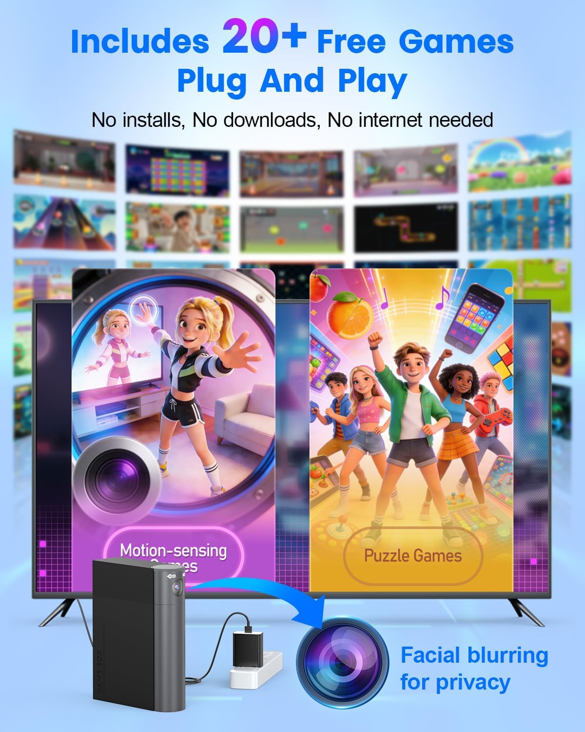 Consola de juegos MetFut AR Motion para niños y familias: sistema d...