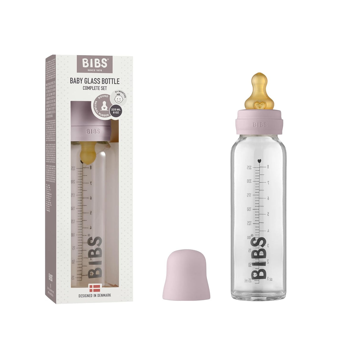 Bibs - Botella de bebé de vidrio. Anticólico. Tetilla de látex de g...