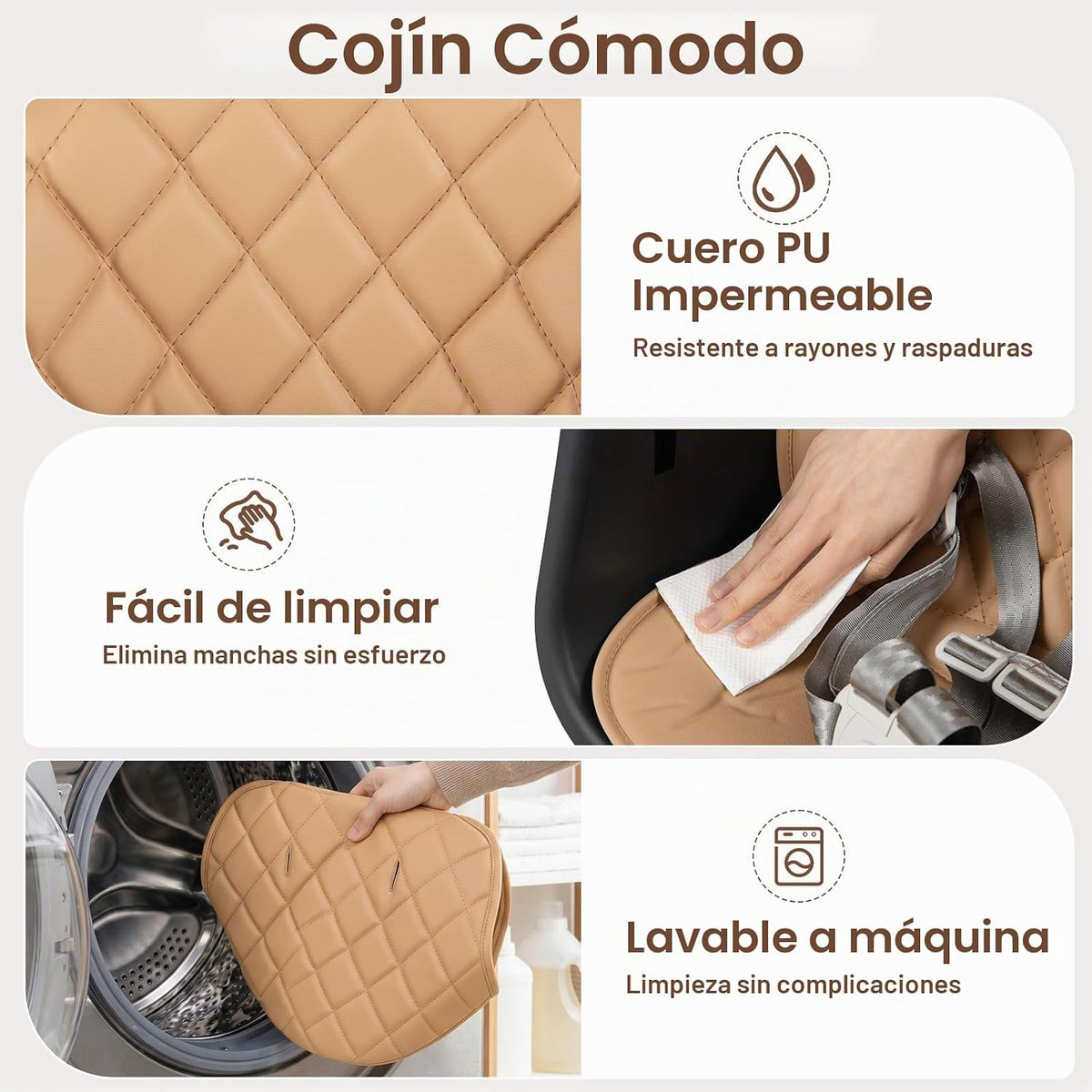 INFANS Silla alta para bebé, silla alta convertible de madera 6 en...