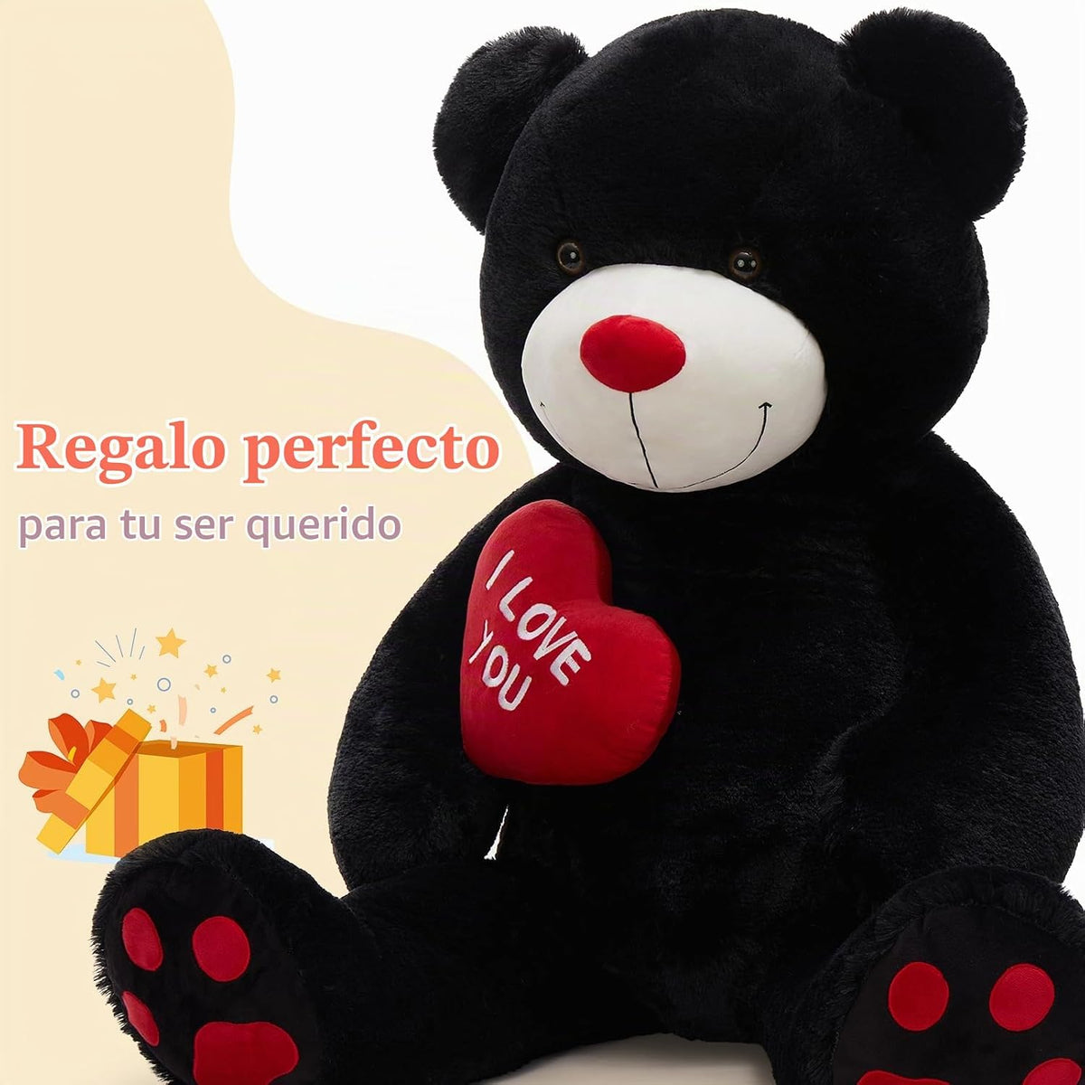 BENINY Osos de peluche grandes en forma de corazón rojo, osos de pe...