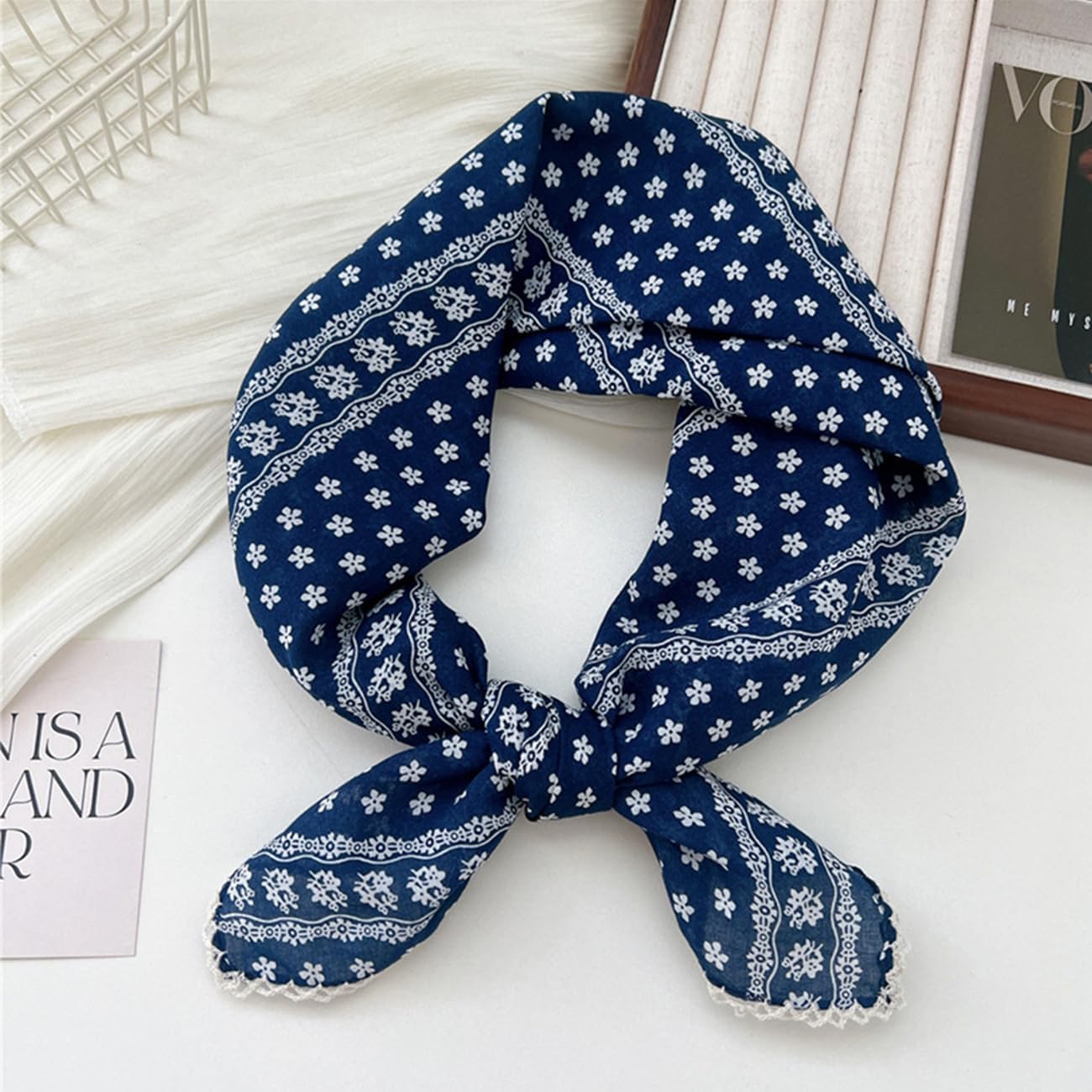 Pemilosci Paquete de 2 Bandanas Grandes de Algodón para la Cabeza,...