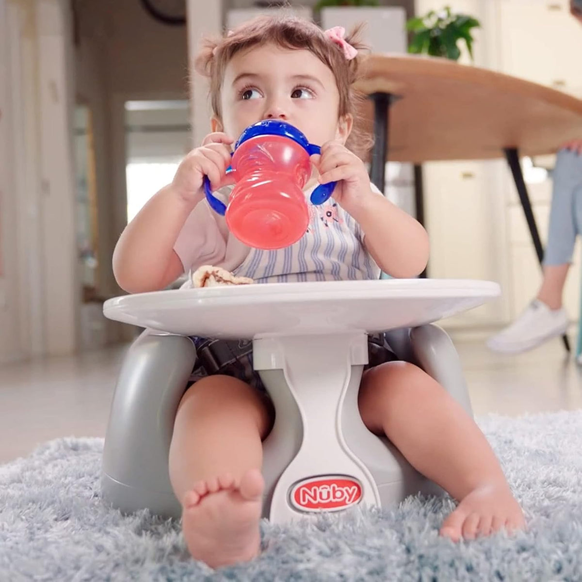 Nuby My Floor Seat - Silla de bebé portátil con cojín de espuma sua...