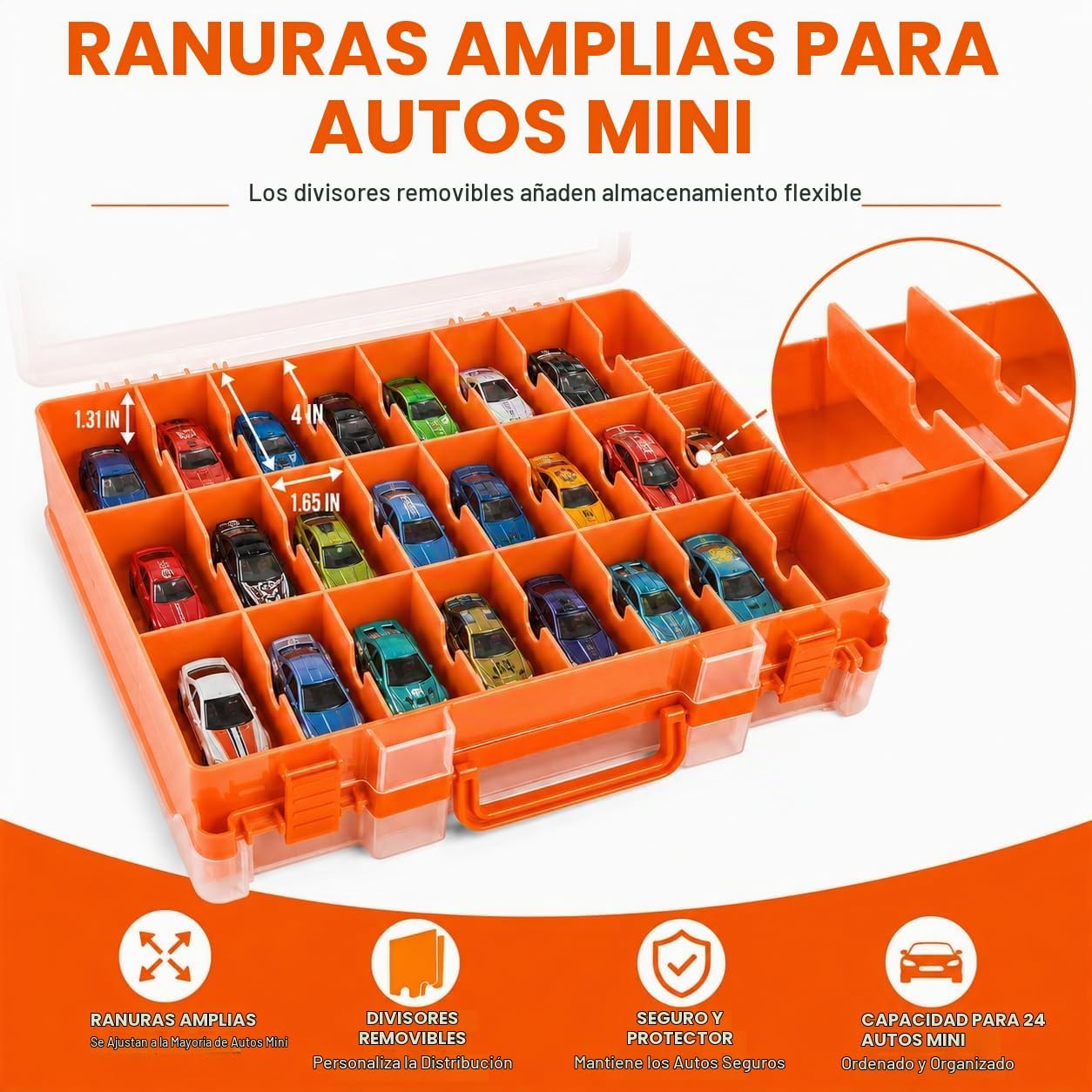 Estuche organizador de almacenamiento de juguetes compatible con au...