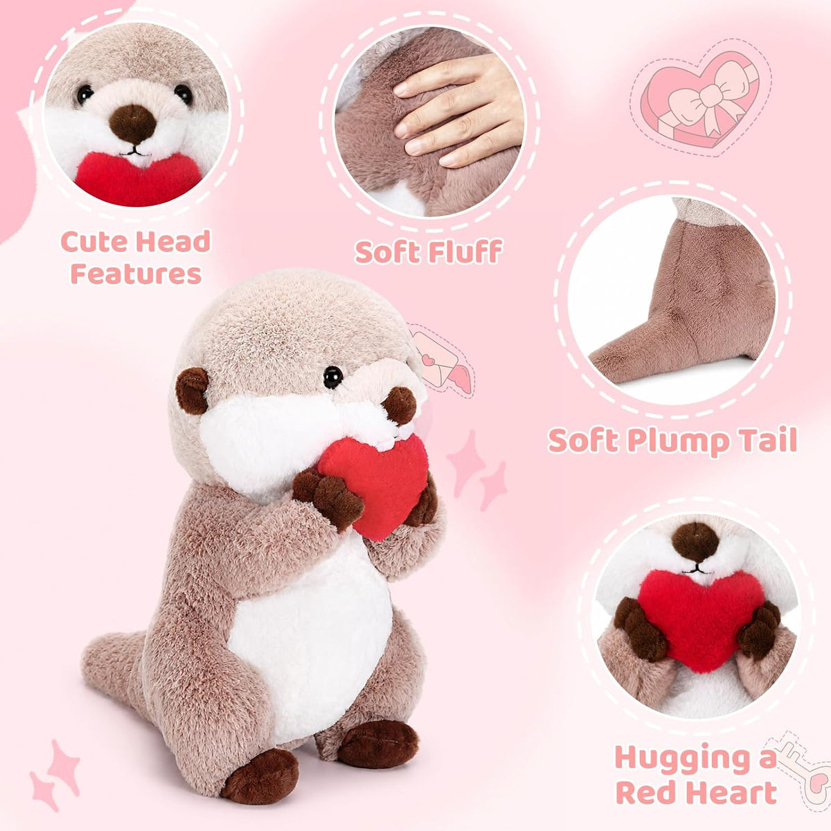 Riuhot Lindos animales de peluche de nutria suave de nutria, regalo...